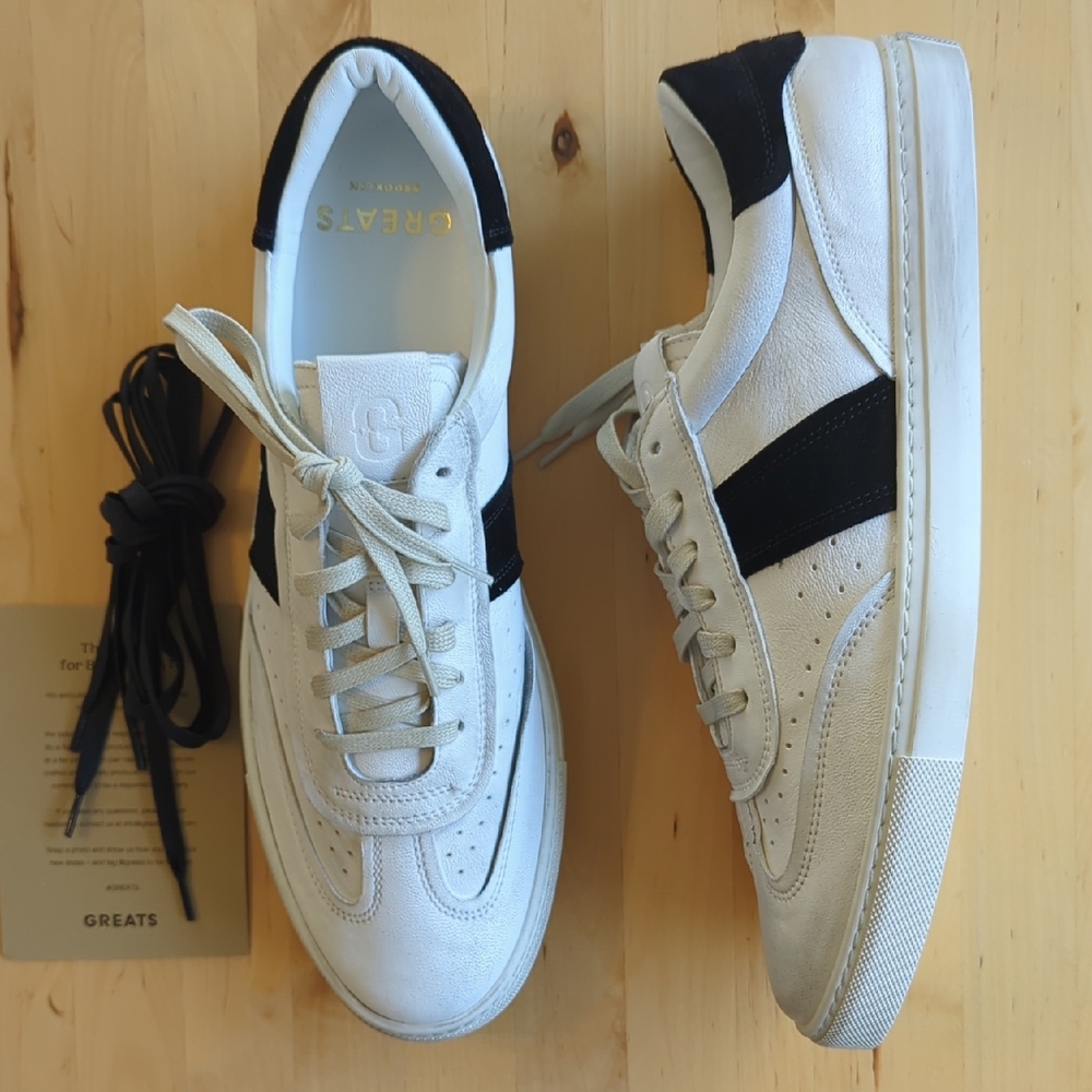 NWT Greats Brooklyn "Charlie Distressed" Sneakers Mens 13